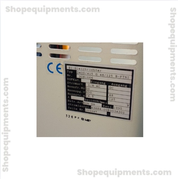 Benning Tebetron NI 3081666 (48V / 125A) Industrial Battery Charger
