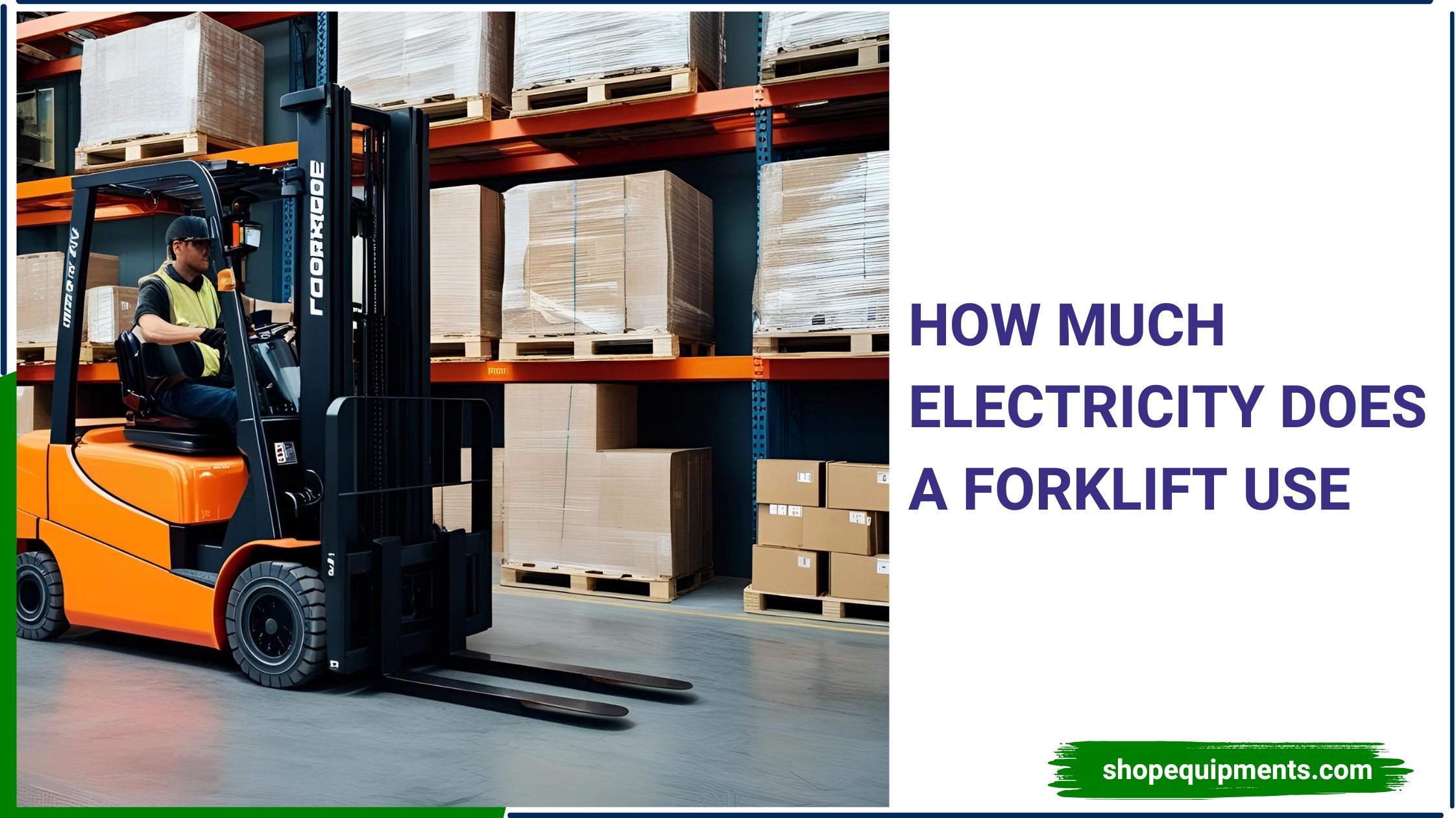 how much electricity does a forklift use